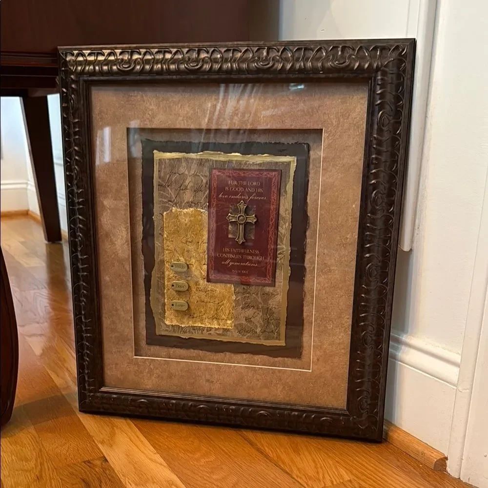 Framed Decorative Art with Cross - Picture 2 of 8